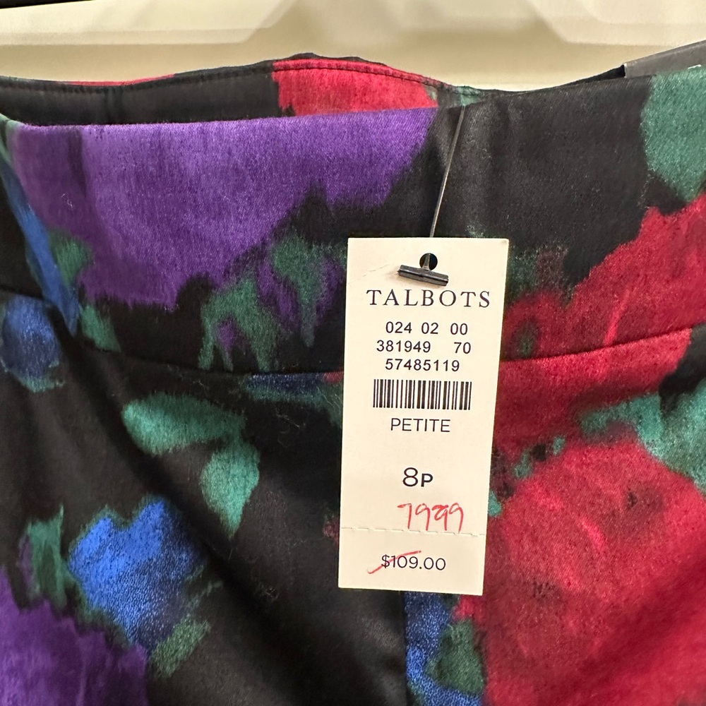 Talbots Chatham Ankle Pant with Multicolor Floral Design